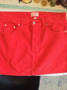 Universal Threads Corduroy Mini Skirt in Vibrant Red